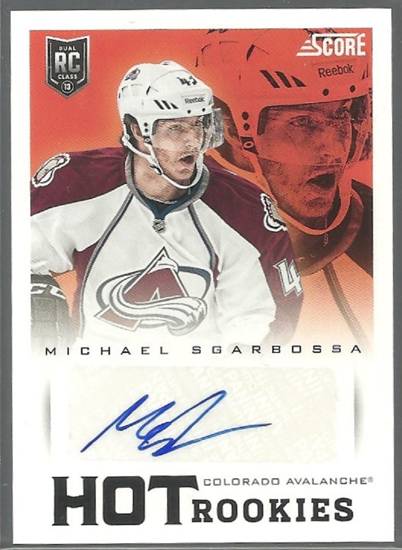 (image for) 2013-14 Score Hot Rookie Signatures #616 Michael Sgarbossa AUTO