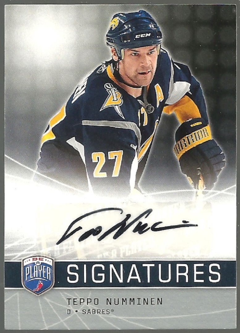 (image for) 2008-09 Be A Player Signatures #STN Teppo Numminen