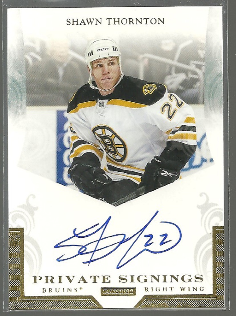 2011-12 Panini Private Signings #ST Shawn Thornton (image for) 2011-12 Panini Private Signings #ST Shawn Thornton