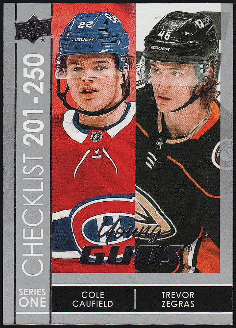 (image for) 2021-22 Upper Deck #250 Cole Caufield/Trevor Zegras YG Checklist