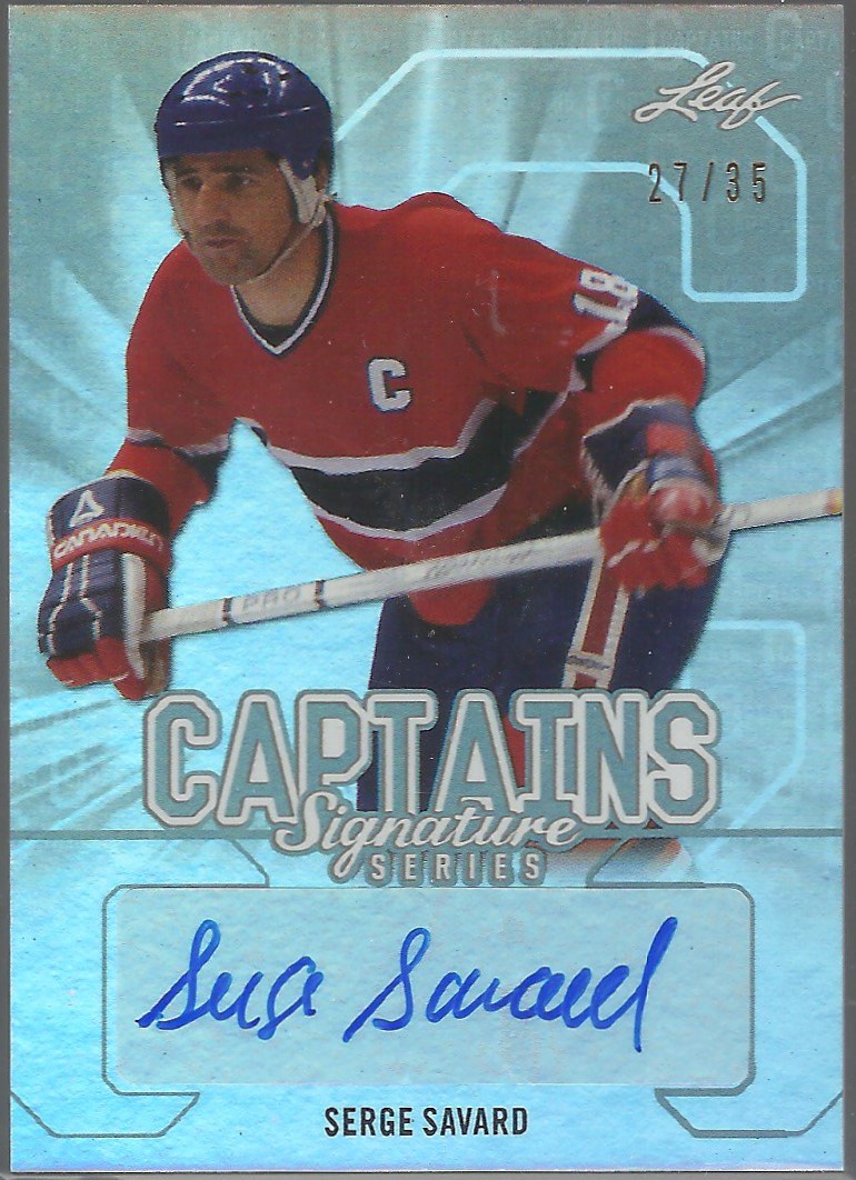 (image for) 2015-16 Leaf Signature Series Captains Auto Gray #SCSS1 Savard