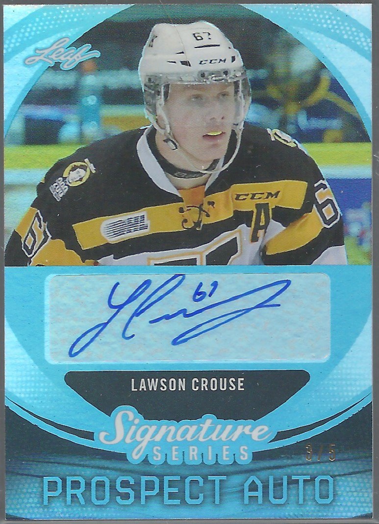 (image for) 2015-16 Leaf Signature Series Auto Blue #SPLC1 Lawson Crouse 3/5