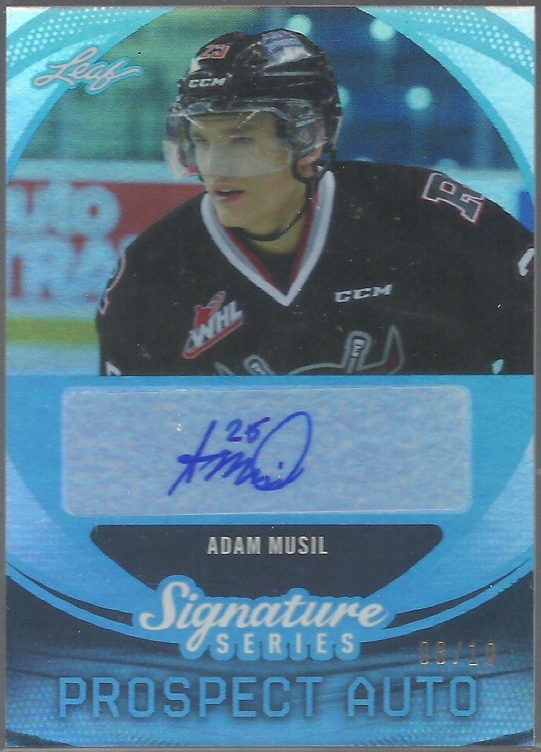 (image for) 2015-16 Leaf Signature Series Auto Blue #SPAM2 Adam Musil 8/10