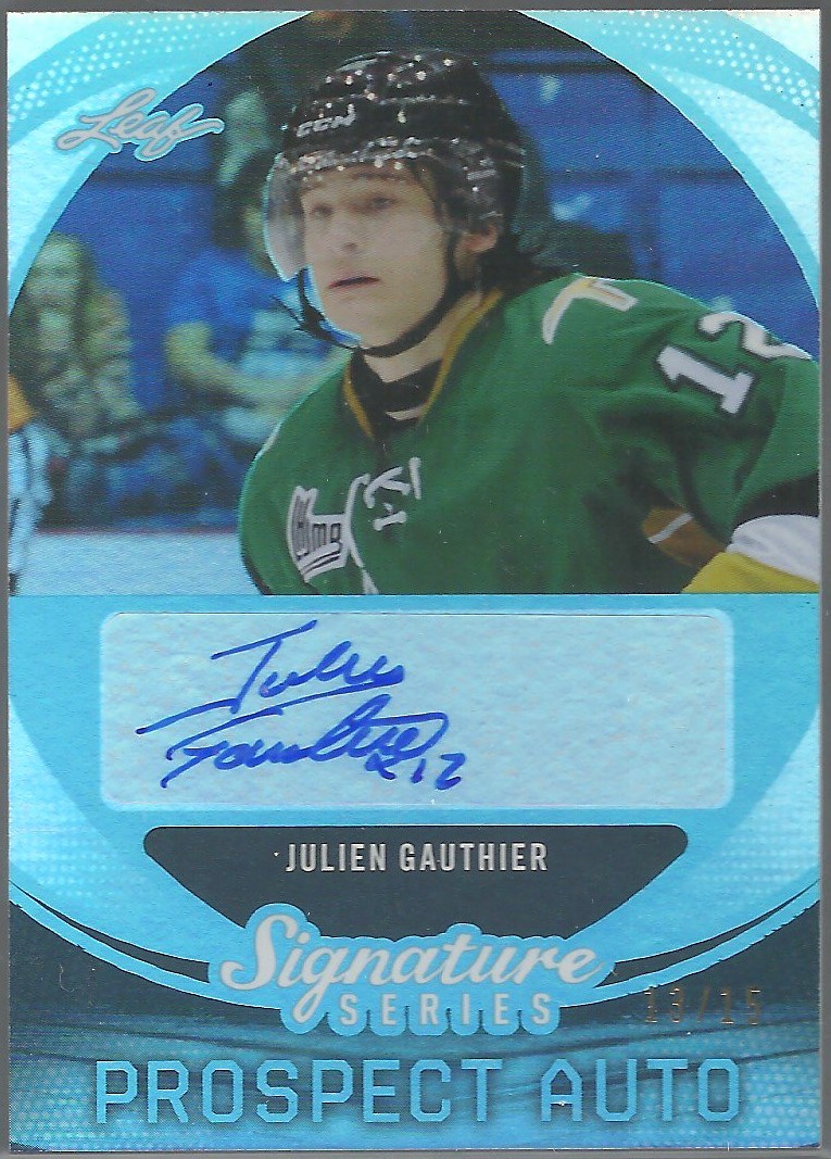 (image for) 2015-16 Leaf Signature Series Auto Blue #SPJG1 Julien Gauthier