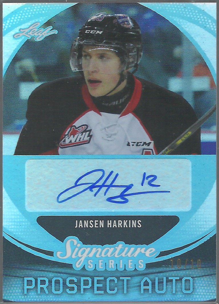 (image for) 2015-16 Leaf Signature Series Auto Blue #SPJH1 Jansen Harkins