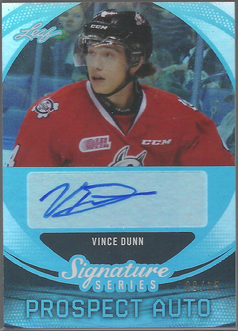 (image for) 2015-16 Leaf Signature Series Auto Blue #SPVD1 Vince Dunn 9/15