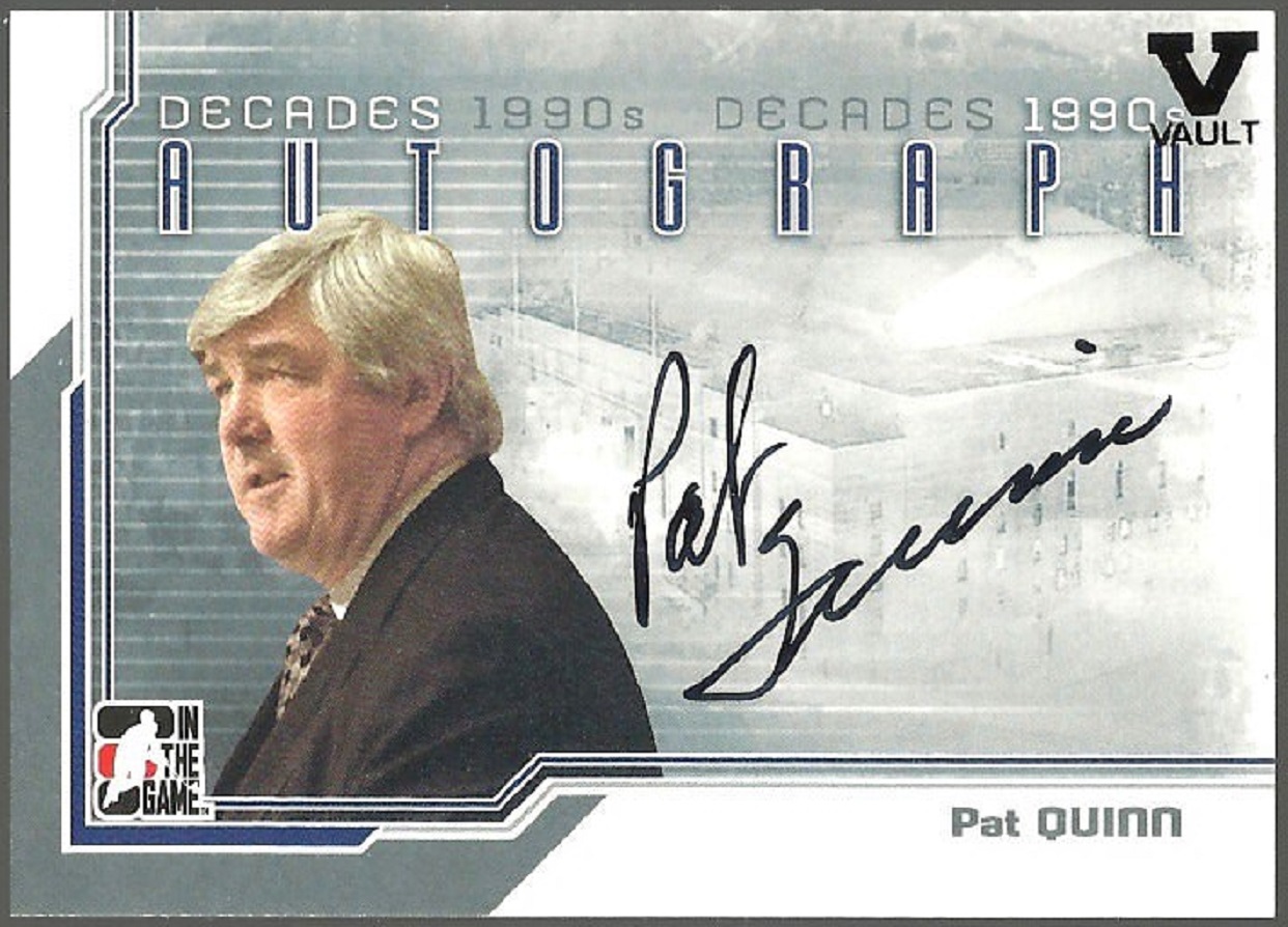 (image for) 2013-14 ITG Decades 1990s Autographs #APQ Pat Quinn