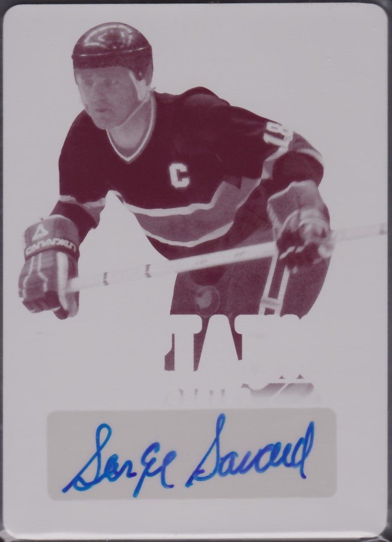 (image for) 2015-16 Leaf Signature Series Print Plates Magenta Serge Savard
