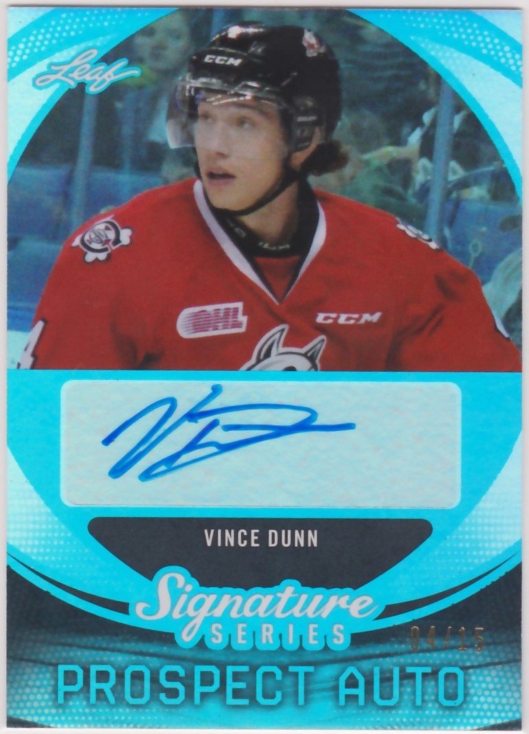 (image for) 2015-16 Leaf Signature Series Auto Blue #SPVD1 Vince Dunn 4/15