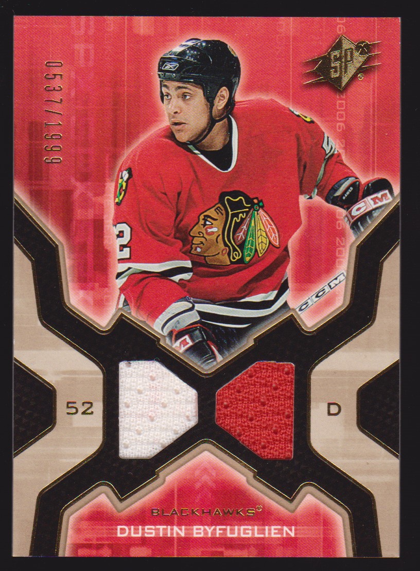 (image for) 2006-07 SPx #143 Dustin Byfuglien Jersey rookie card RC