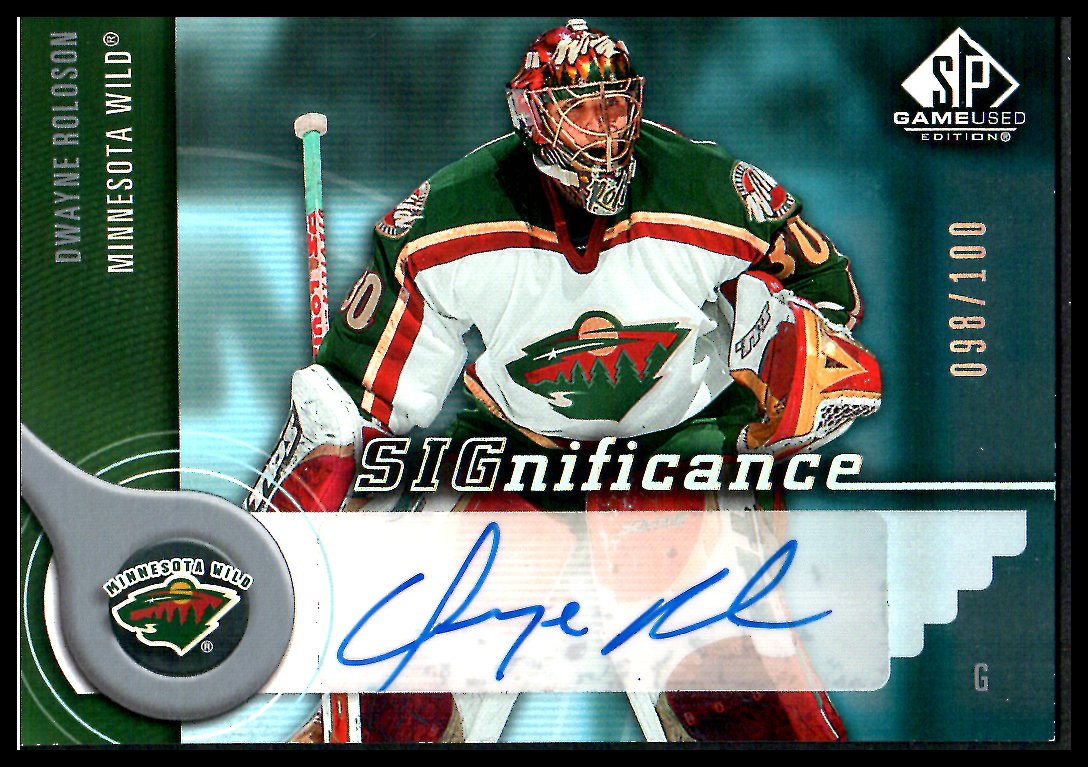 (image for) 2005-06 SP Game Used SIGnificance #SDR Dwayne Roloson 98/100 AUTO