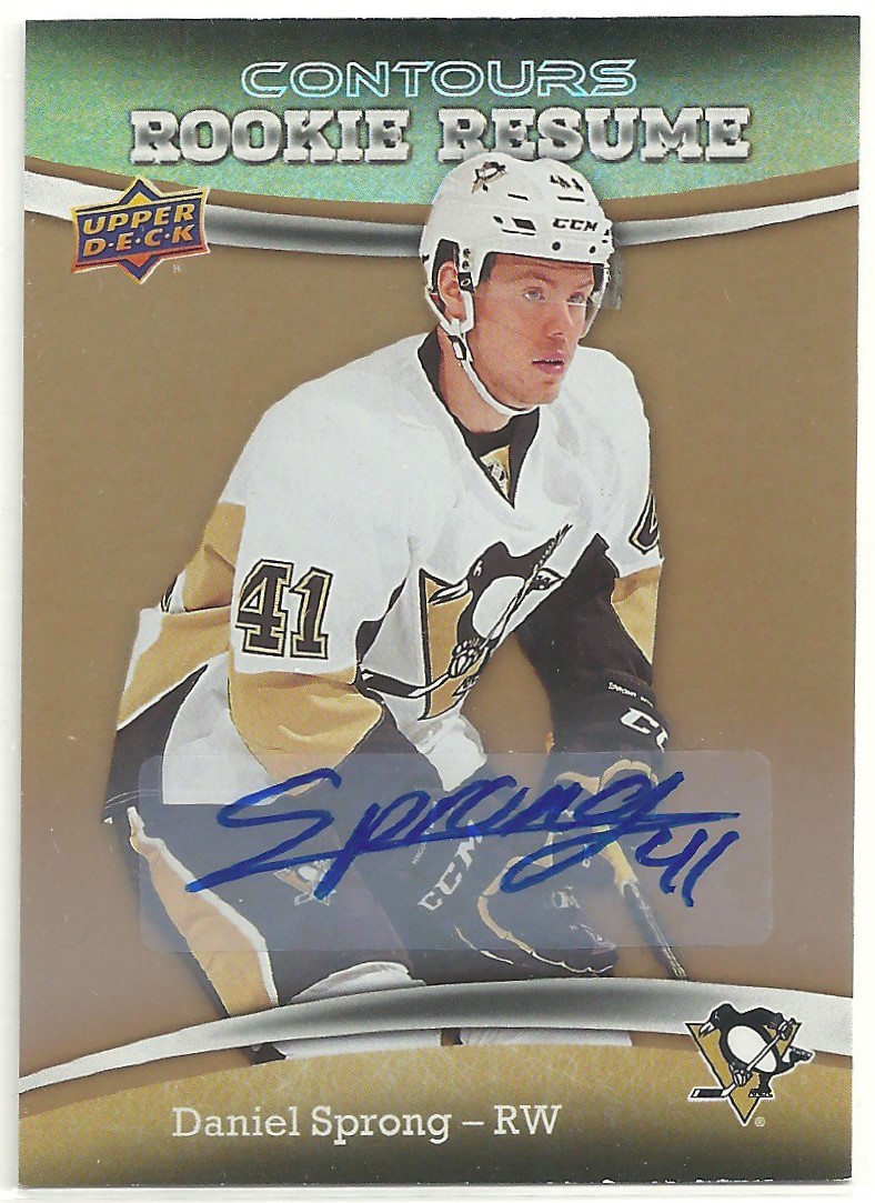 (image for) 2015-16 UD Contours Rookie Resume Auto #RR19 Daniel Sprong