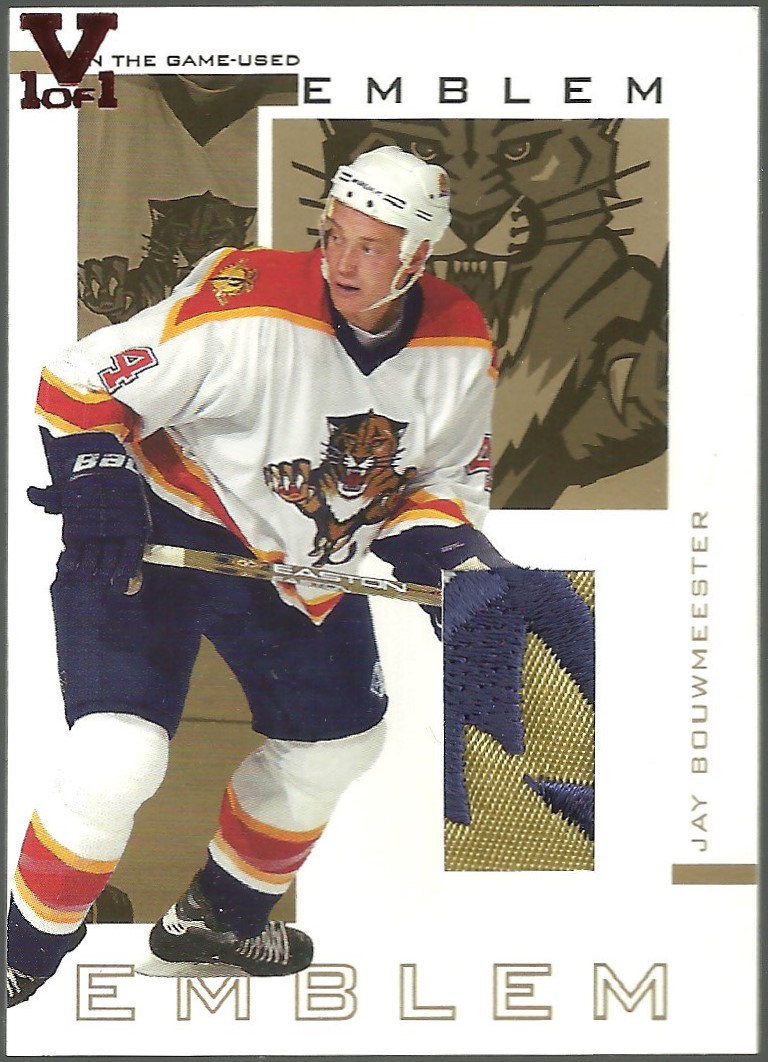 (image for) 2002-03 ITG Used Emblems Gold #E39 Jay Bouwmeester RC Year