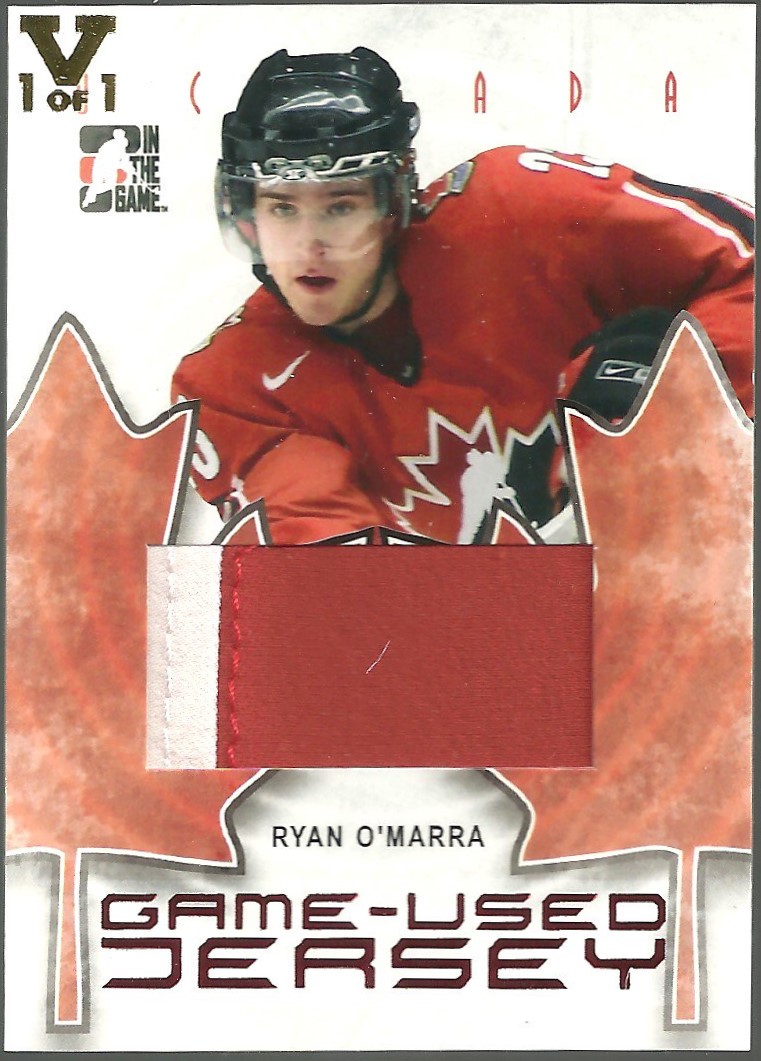 2007-08 ITG O Canada Jerseys #GUJ58 Ryan O'Marra 1/1 VAULT (image for) 2007-08 ITG O Canada Jerseys #GUJ58 Ryan O'Marra 1/1 VAULT