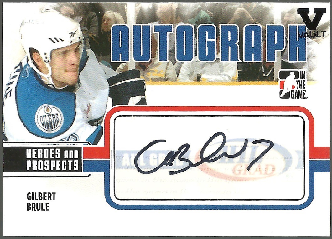 2009-10 ITG Heroes and Prospects Autographs #AGB Gilbert Brule (image for) 2009-10 ITG Heroes and Prospects Autographs #AGB Gilbert Brule