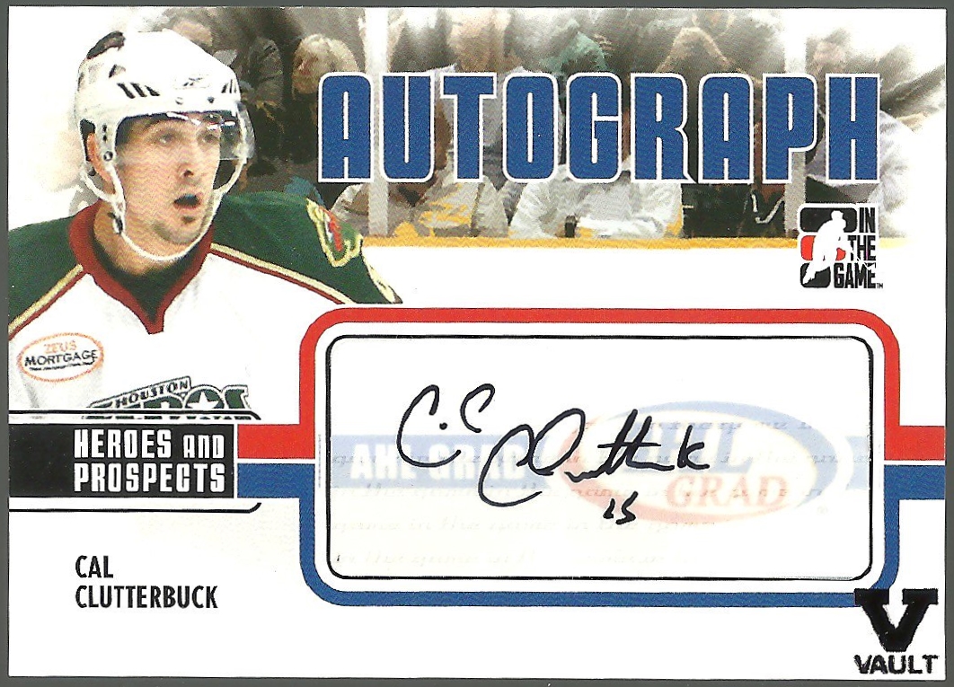 2009-10 ITG Heroes and Prospects Autographs #ACC Cal Clutterbuck (image for) 2009-10 ITG Heroes and Prospects Autographs #ACC Cal Clutterbuck