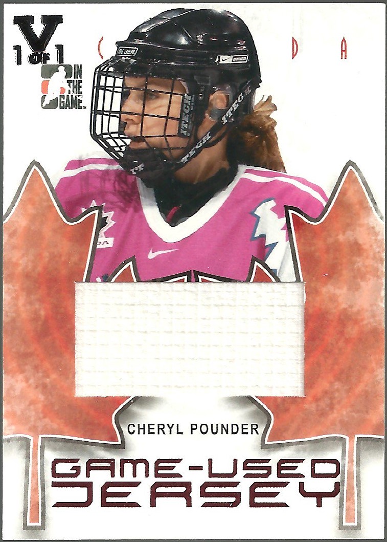 2007-08 ITG O Canada Jerseys #GUJ26 Cheryl Pounder VAULT 1/1 (image for) 2007-08 ITG O Canada Jerseys #GUJ26 Cheryl Pounder VAULT 1/1
