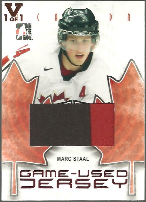 2007-08 ITG O Canada Jerseys #GUJ63 Marc Staal 1/1 VAULT (image for) 2007-08 ITG O Canada Jerseys #GUJ63 Marc Staal 1/1 VAULT