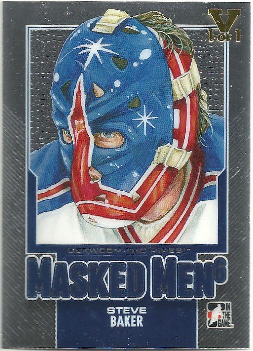 2013-14 Between the Pipes Masked Men Silver #MM26 Steve Baker (image for) 2013-14 Between the Pipes Masked Men Silver #MM26 Steve Baker