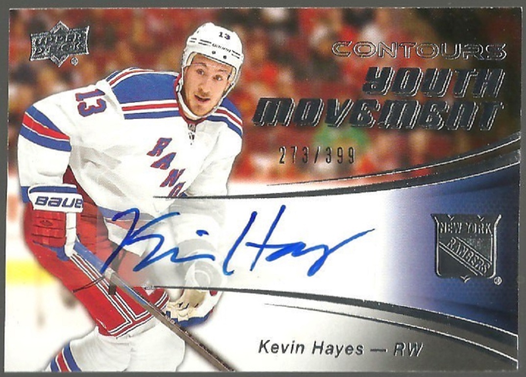 (image for) 2015-16 UD Contours Youth Movement Auto #YM15 Kevin Hayes
