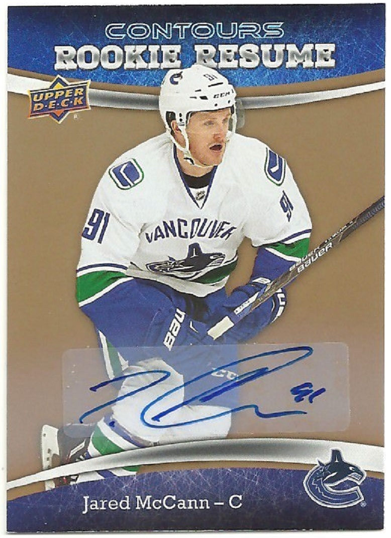 (image for) 2015-16 UD Contours Rookie Resume Auto #RR35 Jared McCann