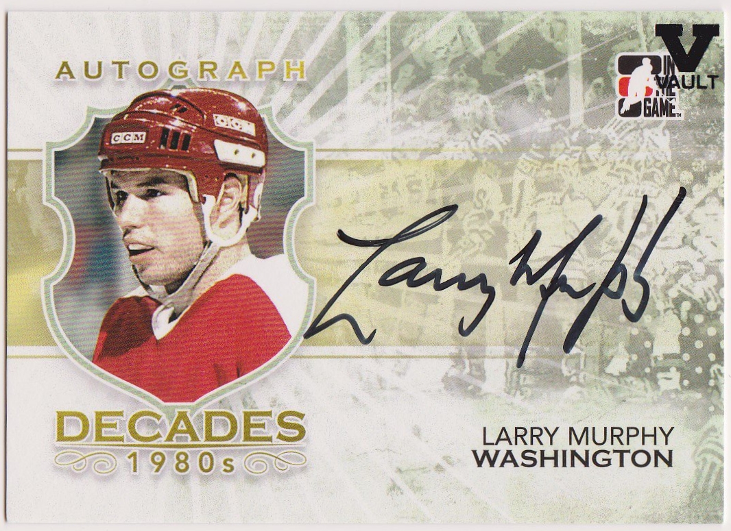 2010-11 ITG Decades 1980s Autographs #ALMU Larry Murphy (image for) 2010-11 ITG Decades 1980s Autographs #ALMU Larry Murphy
