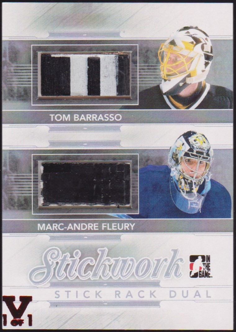 (image for) 2013-14 ITG Stickwork Stickrack #SRD02 Barrasso/Fleury 1/1