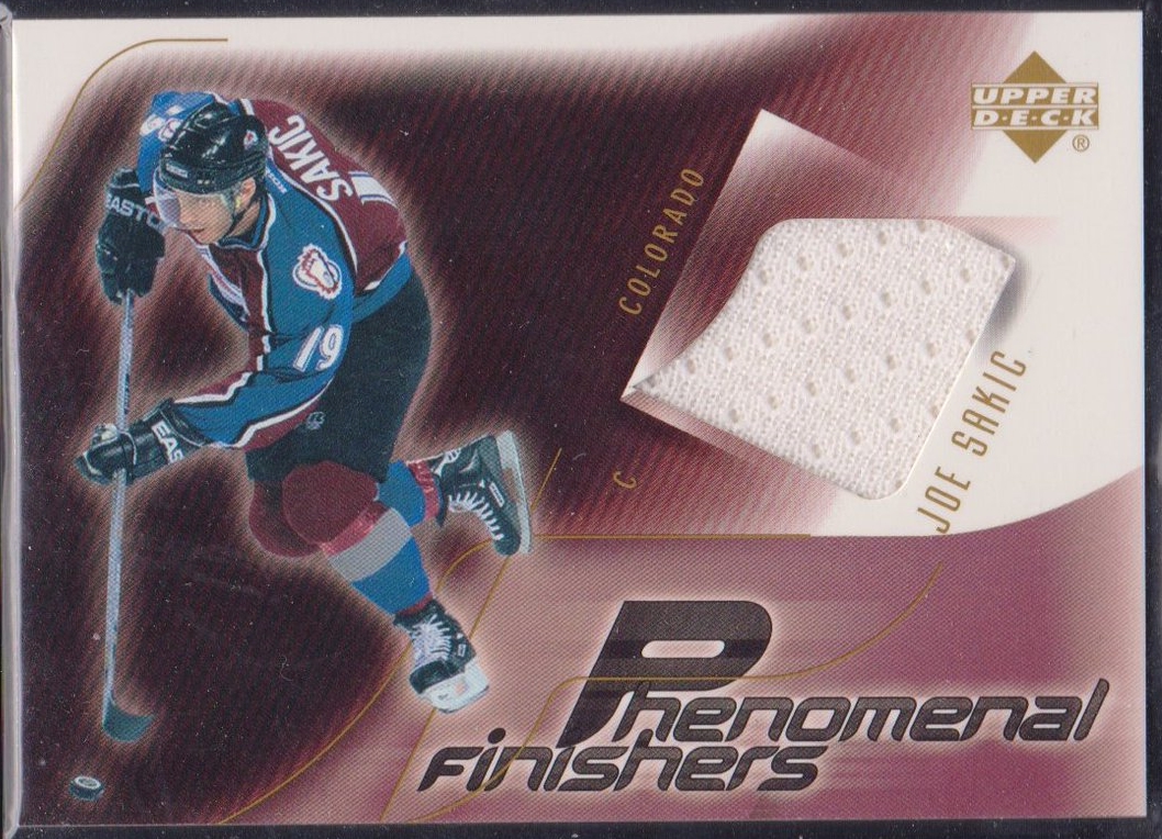 (image for) 2001-02 Upper Deck Phenomenal Finishers Jerseys #PFJS Joe Sakic