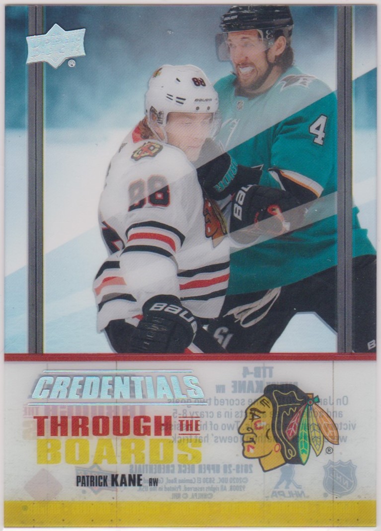 (image for) 2019-20 UD Credentials Through the Boards #TTB4 Patrick Kane