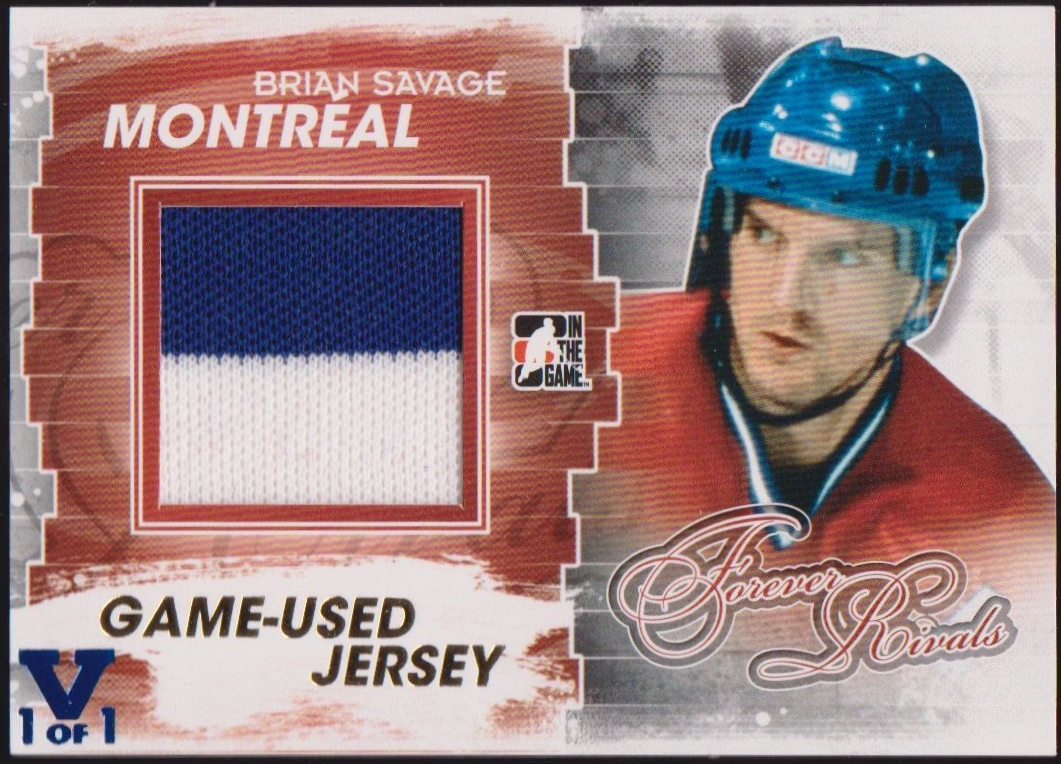 2012-13 ITG Forever Rivals Jerseys Gold #M35 Brian Savage (image for) 2012-13 ITG Forever Rivals Jerseys Gold #M35 Brian Savage