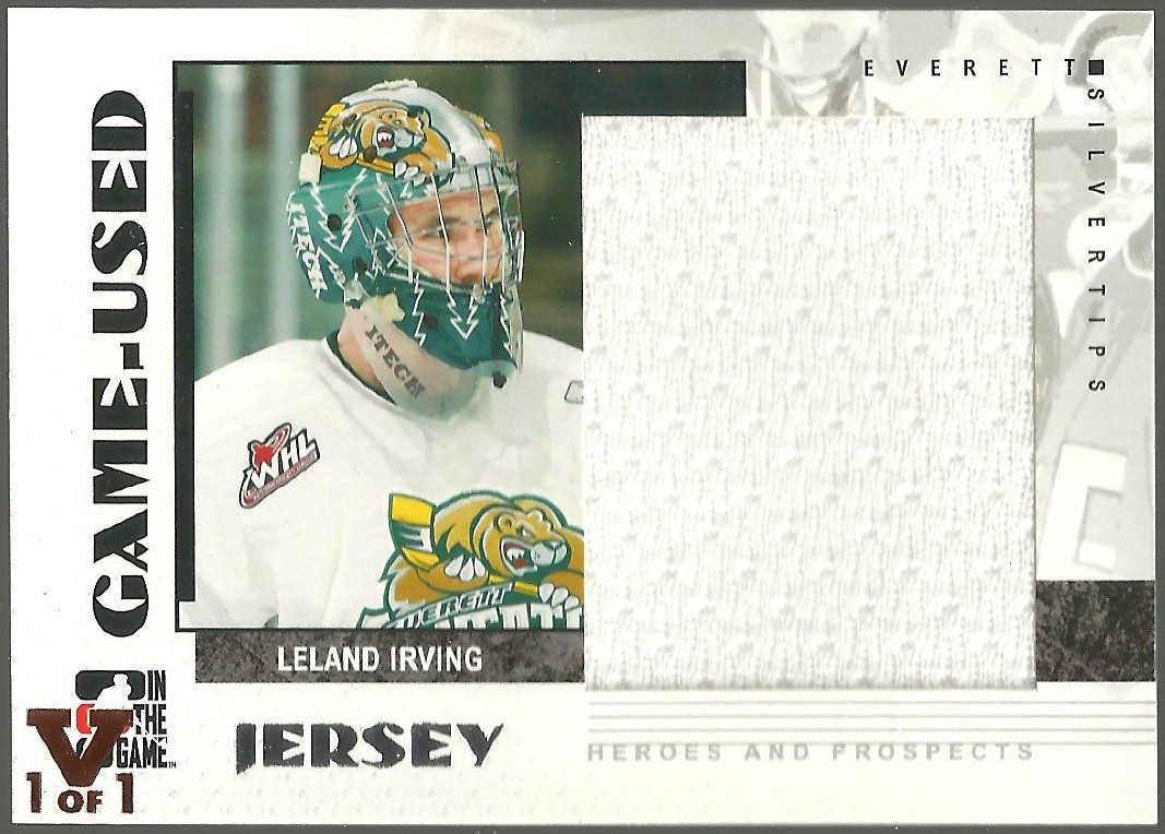 (image for) 2007-08 ITG Heroes and Prospects Jerseys #GUJ11 Leland Irving