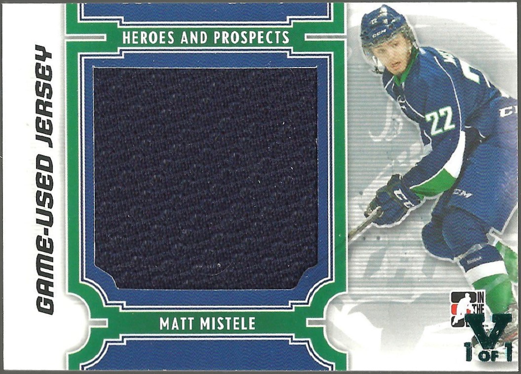 2013-14 ITG Heroes and Prospects Jersey #M13 Matt Mistele (image for) 2013-14 ITG Heroes and Prospects Jersey #M13 Matt Mistele