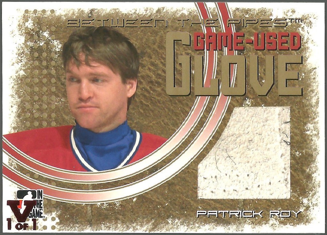(image for) 2006-07 Between The Pipes Gloves Gold #GG16 Patrick Roy 1/1