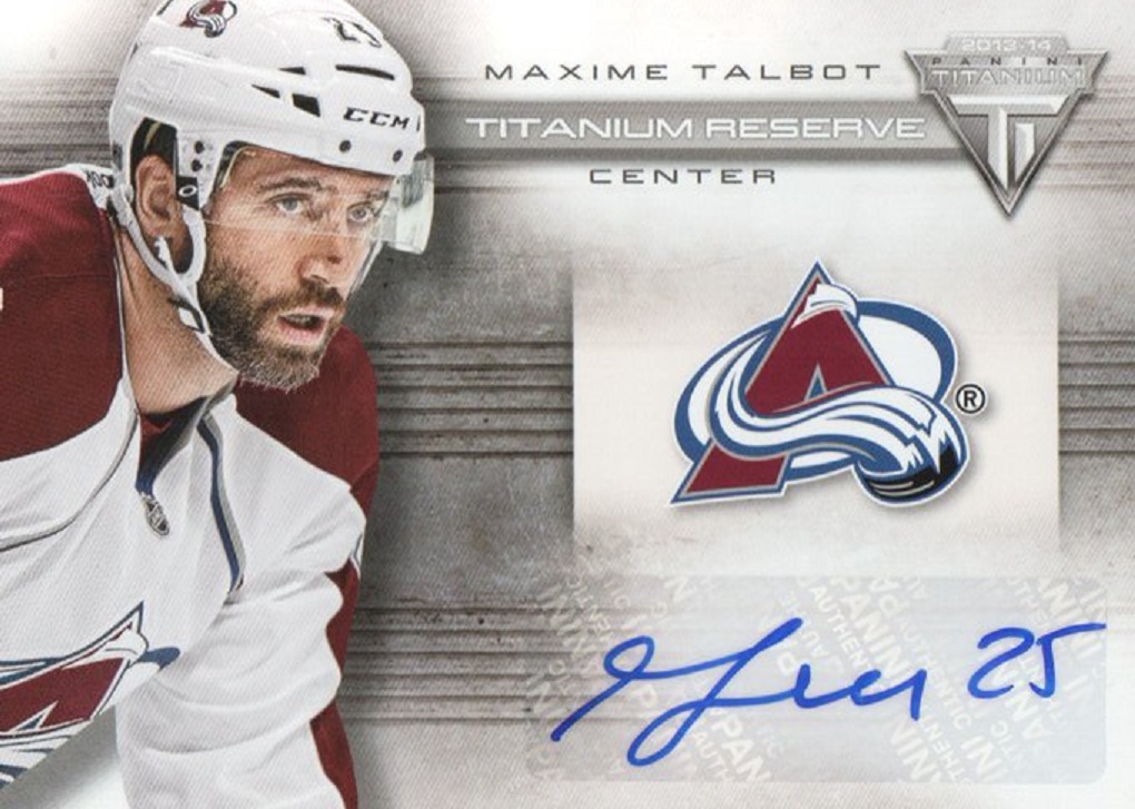 (image for) 2013-14 Panini Titanium Reserve Autographs #TRMXT Maxime Talbot