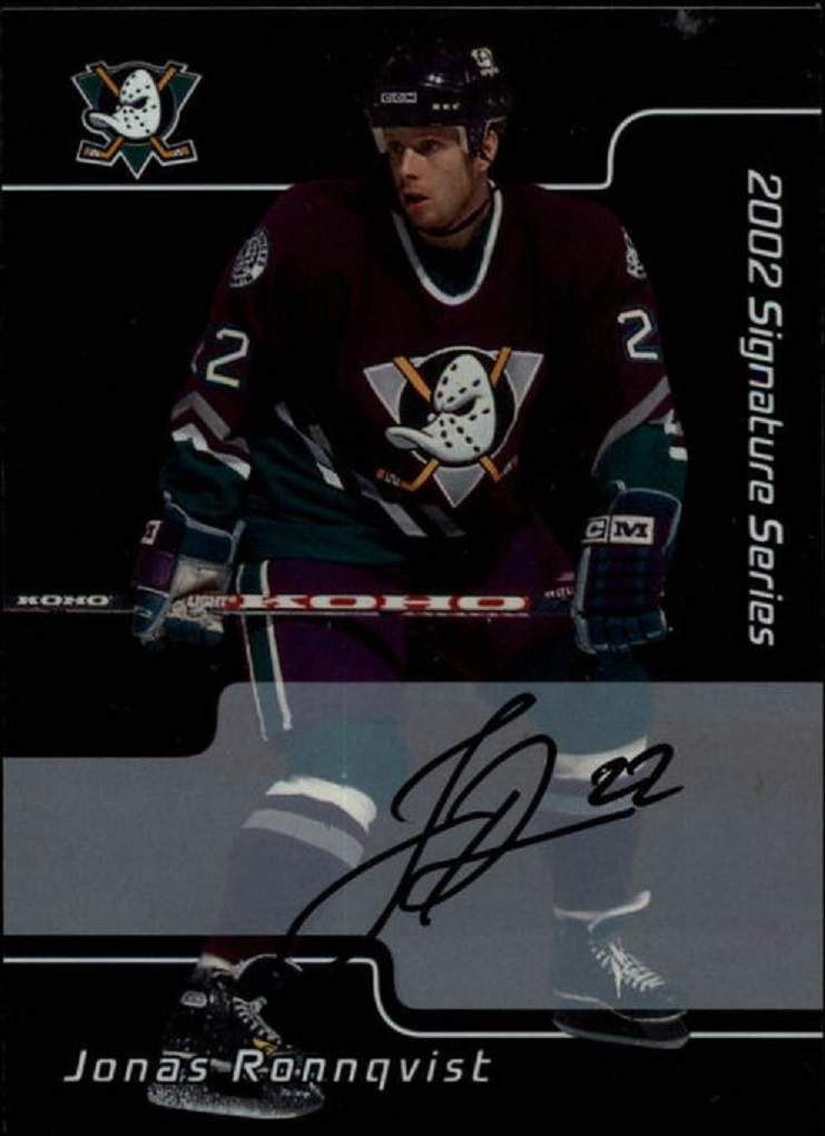 2001-02 BAP Signature Series Autographs #52 Jonas Ronnqvist (image for) 2001-02 BAP Signature Series Autographs #52 Jonas Ronnqvist