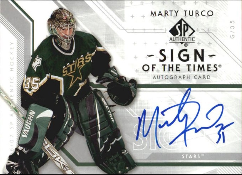 (image for) 2006-07 SP Authentic Sign of the Times #STMT Marty Turco AUTO