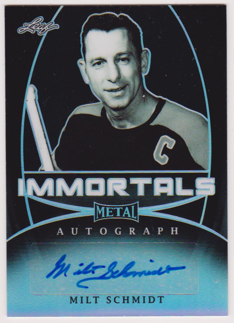 (image for) 2015-16 Leaf Metal Immortals Prismatic Black #MIMS1 Milt Schmidt