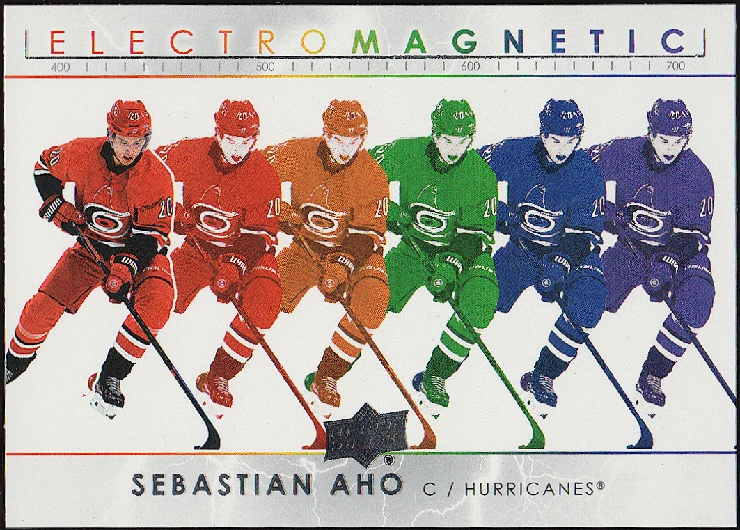 2021-22 Upper Deck Electromagnetic #EM7 Sebastian Aho (image for) 2021-22 Upper Deck Electromagnetic #EM7 Sebastian Aho