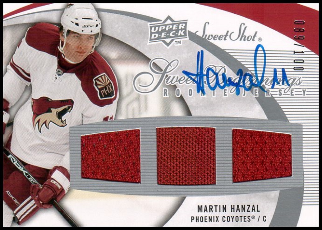 2007-08 Sweet Shot Rookie Jerseys Autographs #119 Martin Hanzal (image for) 2007-08 Sweet Shot Rookie Jerseys Autographs #119 Martin Hanzal