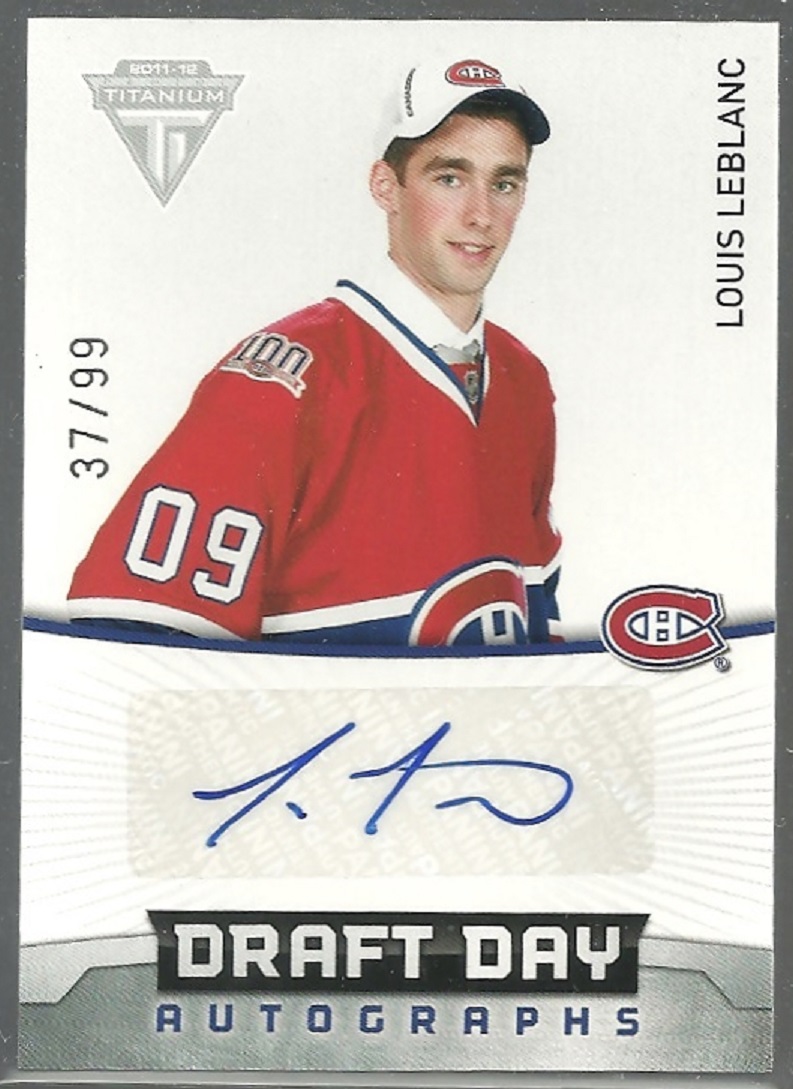 (image for) 2011-12 Panini Titanium Draft Day Autographs #30 Louis Leblanc