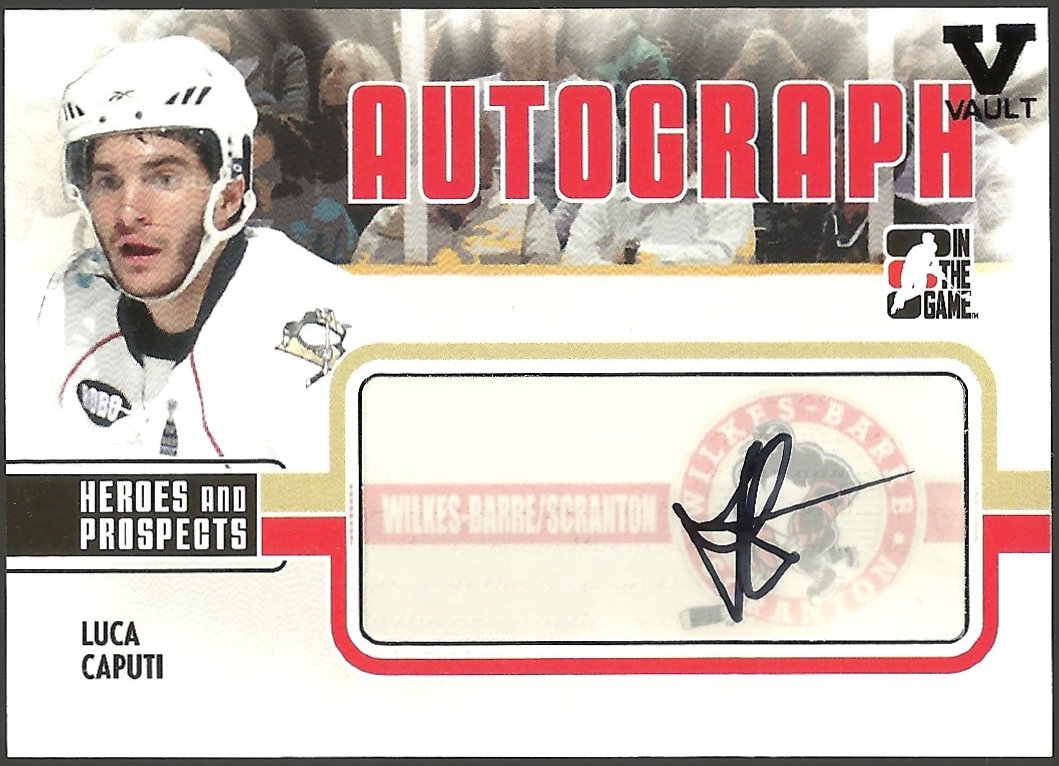 2009-10 ITG Heroes and Prospects Autographs #ALC Luca Caputi (image for) 2009-10 ITG Heroes and Prospects Autographs #ALC Luca Caputi