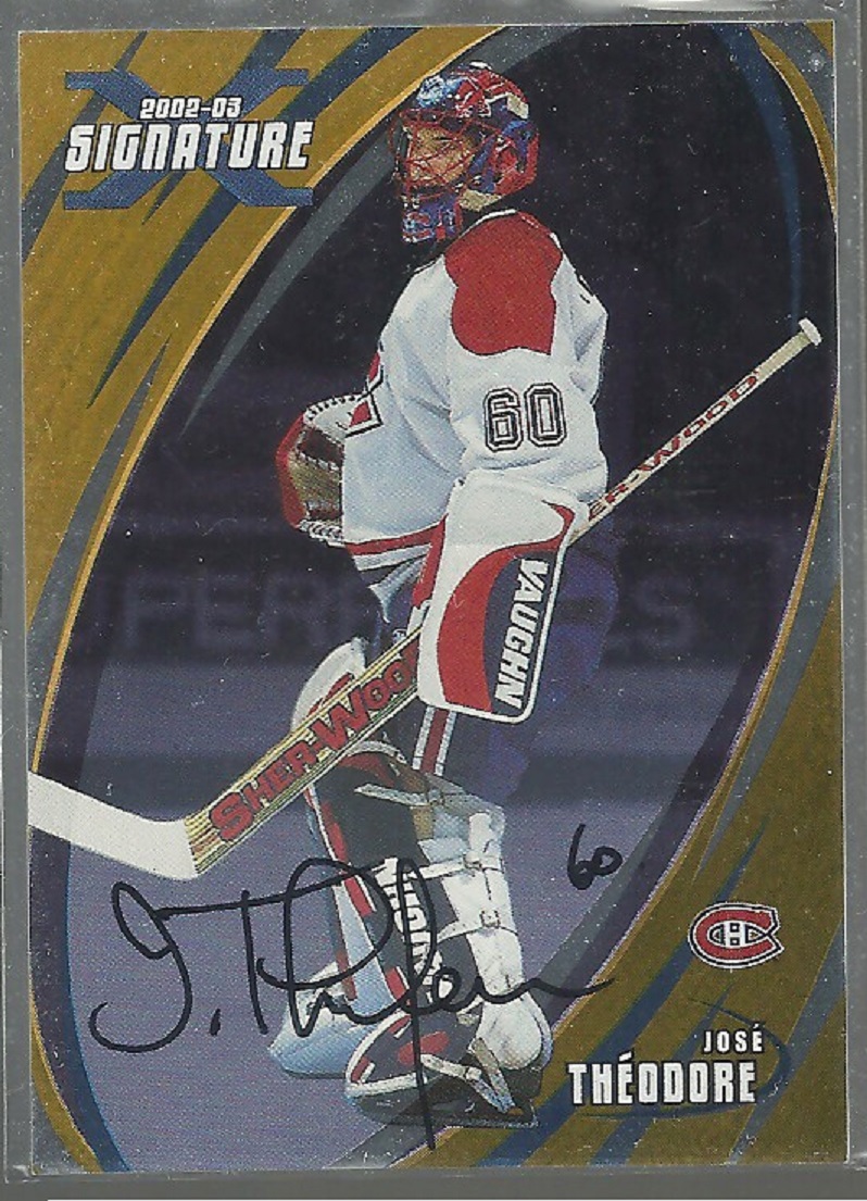 (image for) 2002-03 BAP Signature Series Autographs Gold #65 Jose Theodore