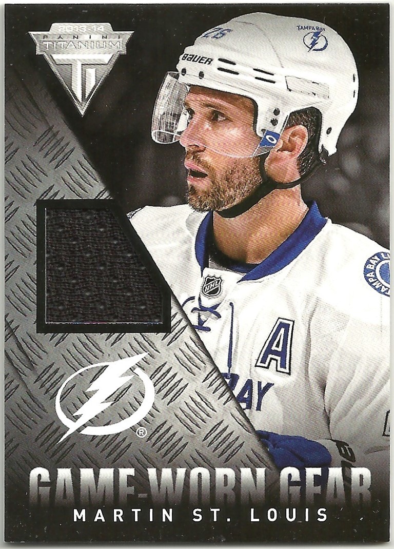 2013-14 Panini Titanium Game Worn Gear #GGMSL Martin St.Louis (image for) 2013-14 Panini Titanium Game Worn Gear #GGMSL Martin St.Louis