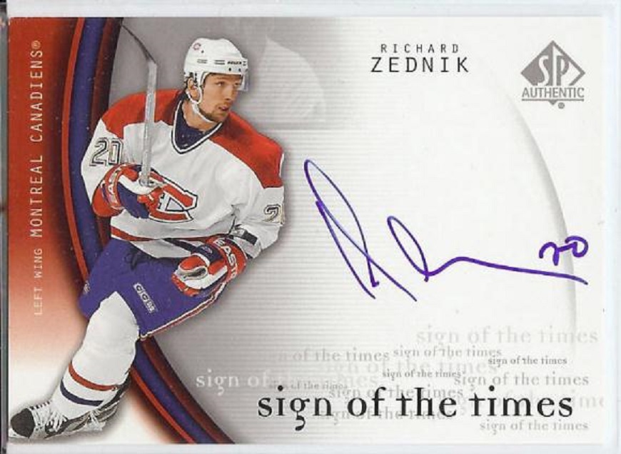 (image for) 2005-06 SP Authentic Sign of the Times #RZ Richard Zednik