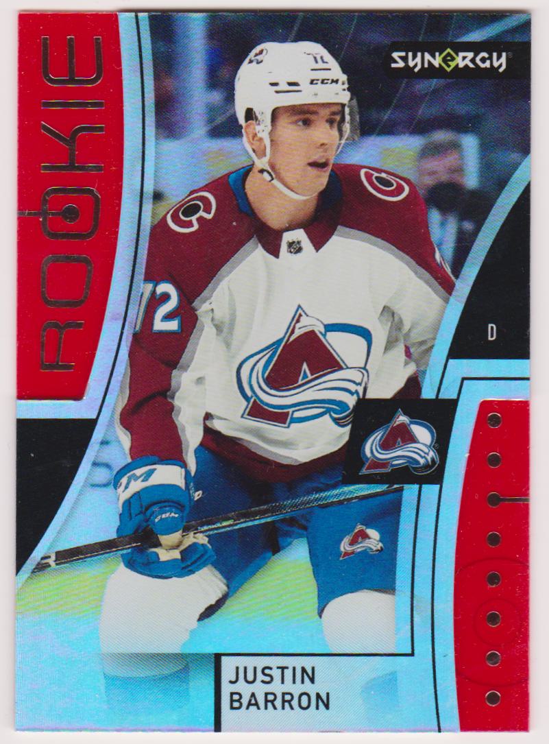 2021-22 Synergy Red Codes #104 Justin Barron RC (image for) 2021-22 Synergy Red Codes #104 Justin Barron RC