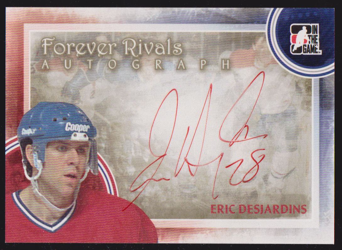 2012-13 ITG Forever Rivals Autographs #AED Eric Desjardins (image for) 2012-13 ITG Forever Rivals Autographs #AED Eric Desjardins