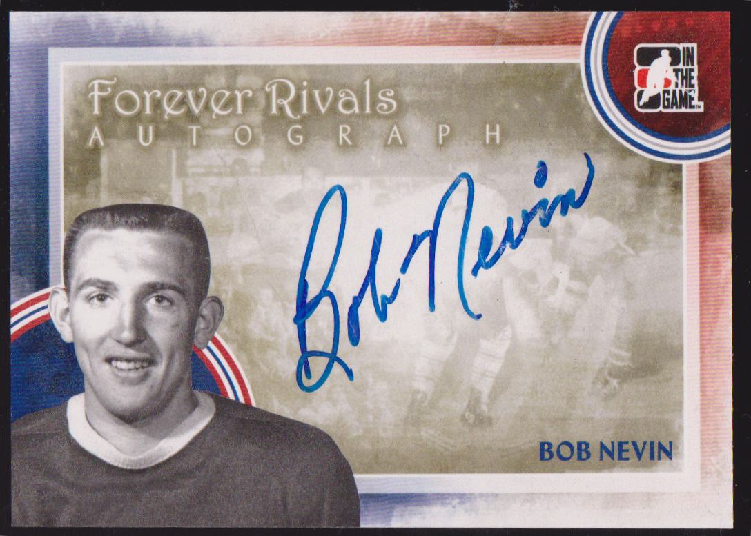 2012-13 ITG Forever Rivals Autographs #ABN Bob Nevin (image for) 2012-13 ITG Forever Rivals Autographs #ABN Bob Nevin