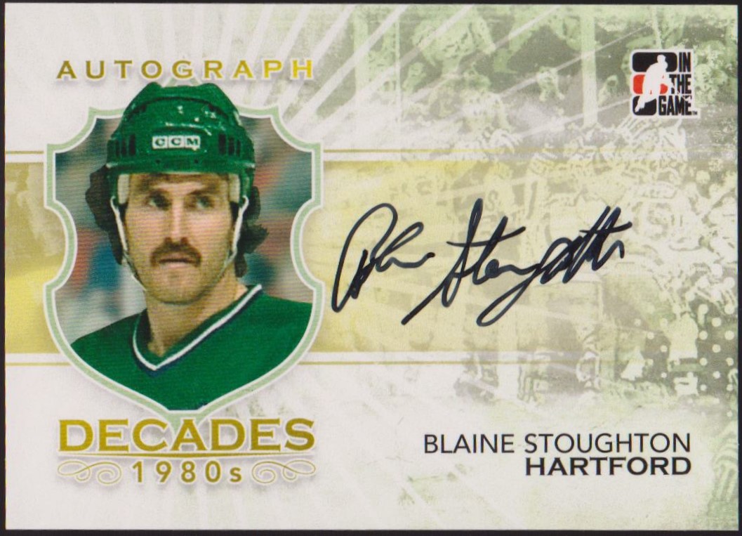 2010-11 ITG Decades 1980s Autographs #ABST Blaine Stoughton (image for) 2010-11 ITG Decades 1980s Autographs #ABST Blaine Stoughton