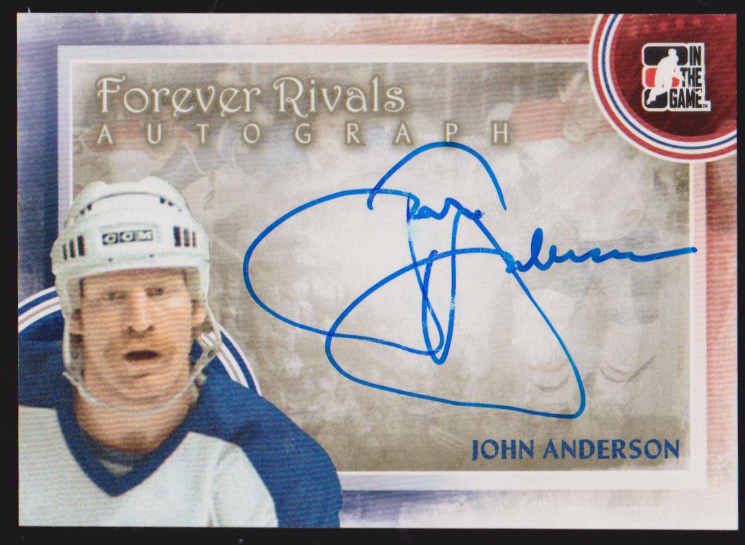 2012-13 ITG Forever Rivals Autographs #AJA John Anderson (image for) 2012-13 ITG Forever Rivals Autographs #AJA John Anderson