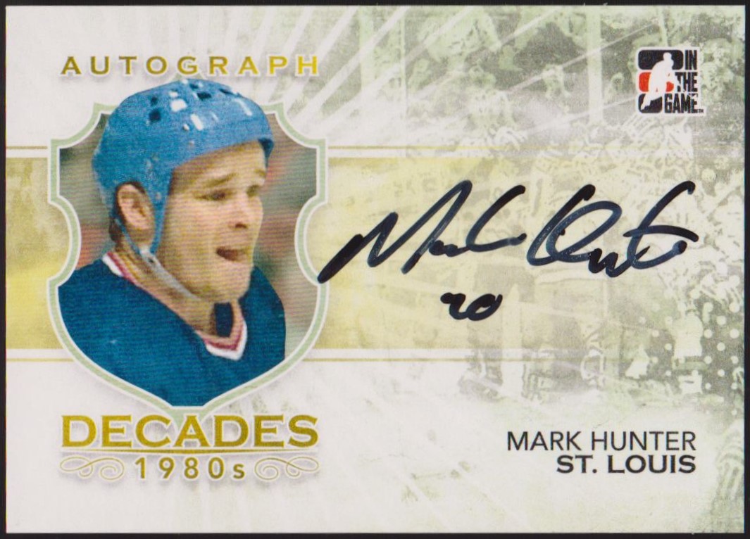 2010-11 ITG Decades 1980s Autographs #AMH Mark Hunter (image for) 2010-11 ITG Decades 1980s Autographs #AMH Mark Hunter